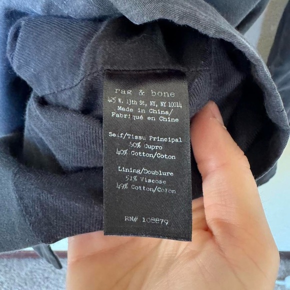 Rag and Bone grey button up military jacket - Picture 7 of 8